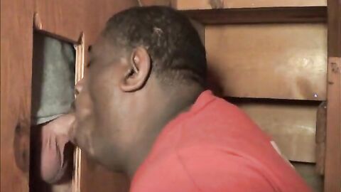 Big White Cock Feeds Black Man With Big Lips