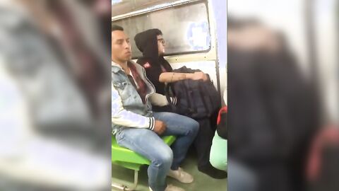 Twink Jerks Off in a Train During Travel
