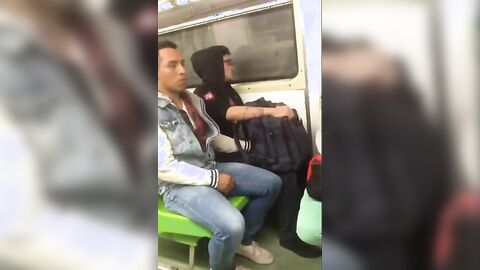 Twink Jerks Off in a Train During Travel