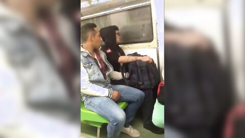 Twink Jerks Off in a Train During Travel