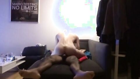 White Guy Takes Bareback BBC