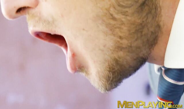 Sloppy blowjob and wet anal fucking by suited Justin Jett and Mika Ayden