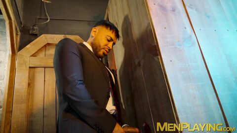 Nasty guy Luciano rides the sling and banged in a missionary by Viktor Rom
