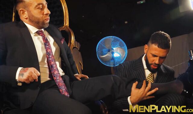 Lustful Excelsior worships shoes before getting banged by suited Manuel Scalco
