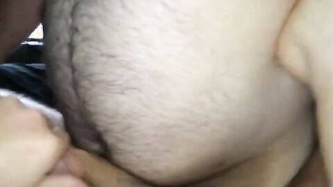 Fat Daddy Jerry's Bareback Adventure with His Chubby Sub