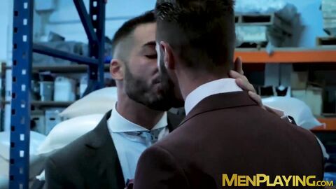 Sexy Dani Robles serves sloppy blowjob before he gave up his ass to Hugo Castellano
