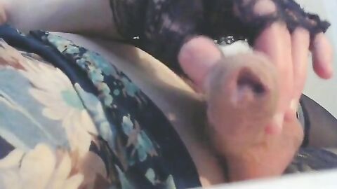 Slow Stroking my Cock till I Cum Hard