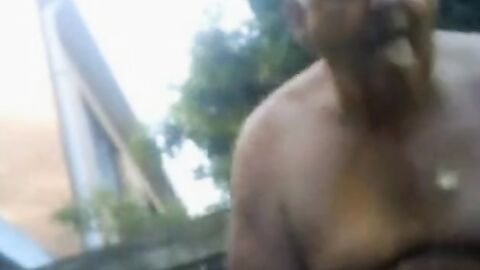 Grandpa's Yard Handjob