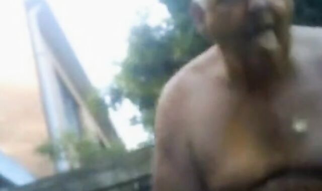 Grandpa's Yard Handjob