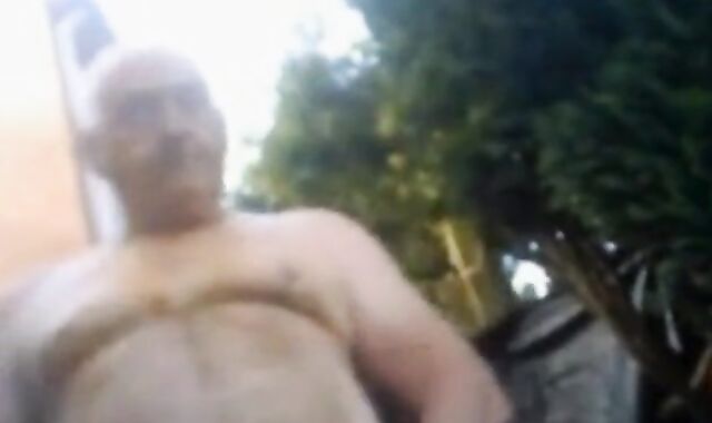 Grandpa's Yard Handjob