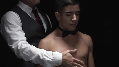 Cain Marko got so aroused as he thrust his big dick to the boy he won at the cock auc