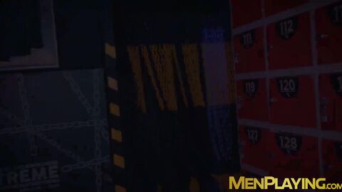 Wild spitting and cock riding by suited Excelsior and horny Apolo Adri