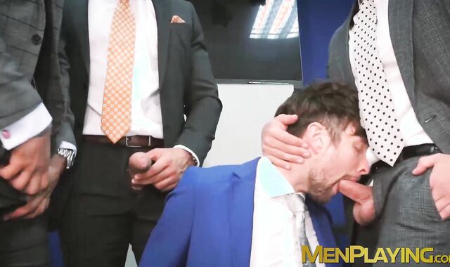 Gorgeous Drew Dixon bent over for a foursome ass banging with Sir Peter