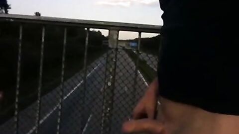 Outdoor Handjob for a Big-Cocked Hunk