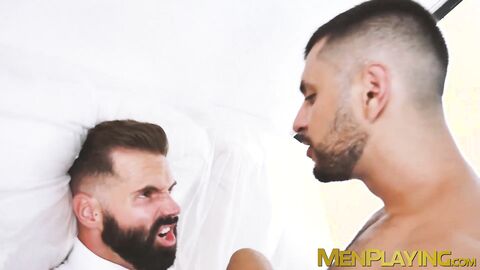 Ceo Dani Robles banged his worker Oskar Ivan after getting painted