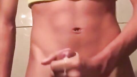 Twink Plays with His Toy on Webcam