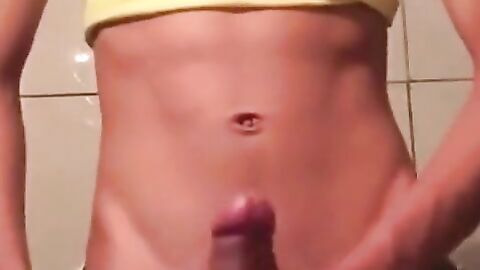 Twink Plays with His Toy on Webcam