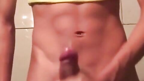 Twink Plays with His Toy on Webcam