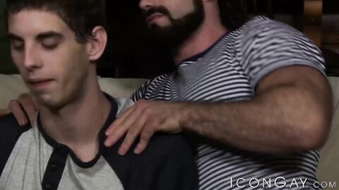 Bearded Jaxton Wheelers cock will do anything to drill Sam Truitts lovely ass