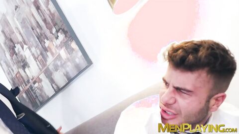 Young Allen King sucks and sits on the cock of his dads colleague Donato Reyes