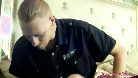Bisexual dad Nimrod lets his big white dick stroked and swallowed until cumshot