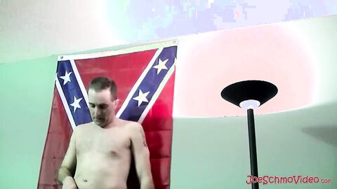 Horny gay amateur Joe returns for some barebacking session and uses his cock to explo