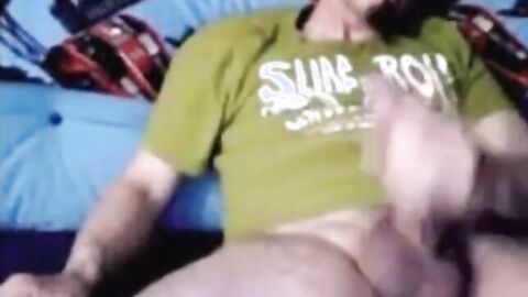 Big Dick Italian Guy Strokes His Huge Cock on Webcam