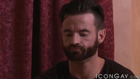 Dark hottie Drake Magnum gets plowed hard by bearded Brendan Patrick
