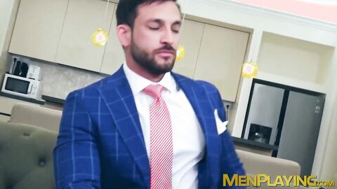 Sexy Javi Gray puts himself into a hardcore spit roasting with Donato Reyes