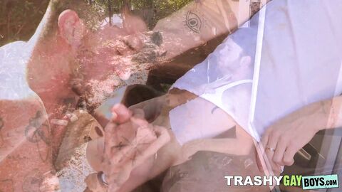 Hot dude Beaux Morgan indulge in passionate sex outdoors after mouth fucking