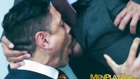 Boss Nicholas Bardem slides his cock into the tight hole of John Rodriguez