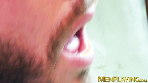 Butler Manuel Reyes spreads ass for a rough doggy style by boss Gustavo Cruz