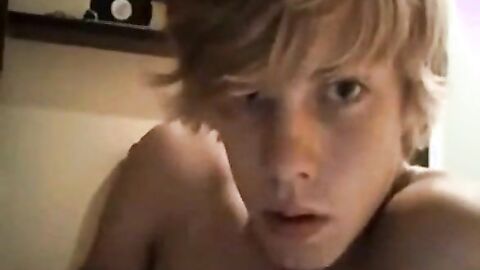 Blonde Twink Strokes on Webcam