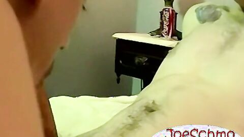 Black gay genuflect before a massive dick and sucks it