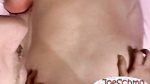 Attractive inked teen masturbates during an interview