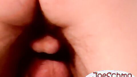 Attractive inked teen masturbates during an interview