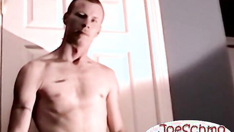 Black man with white man throatfucking and masturbating