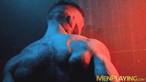 Muscular Tony D Angelo let his cock sucked in the glory hole by Rocky Vallarta
