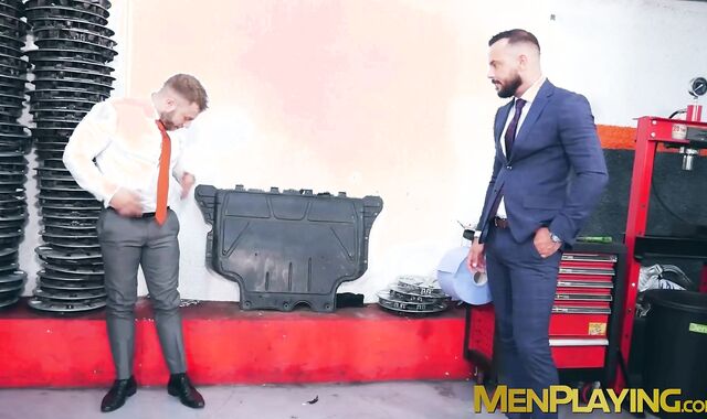 Salesman Diego Reyes fingered and fucked hard by his boss Sir Peter