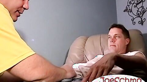 Getting mouthfucked by two daddy dicks and lots of cum