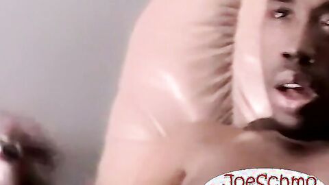 Nervous Isaac gets comfortable wanking off his BBC