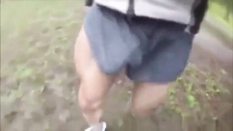 Outdoor Masturbation: Runner Guy Cums in the Park