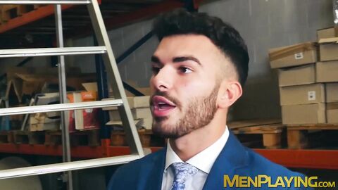 Suited Leo Rosso, Pol Prince ass breed after mutual dick sucking