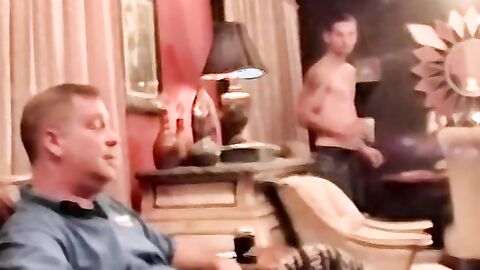 Two handsome guys hot barebacking