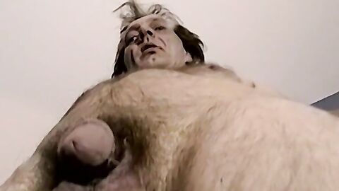 Mature dude displays his enormous dick out