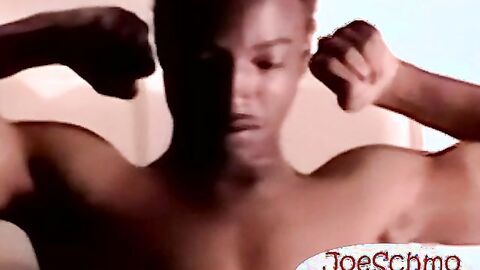 Big dude helps twink relax by sucking his thick black cock