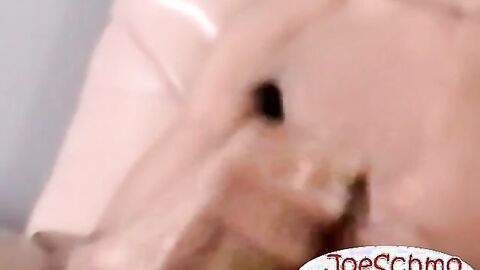 Thick juices spilled from stroking young boys big black cock