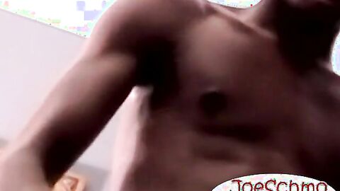 Thick juices spilled from stroking young boys big black cock