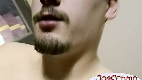 Spilling thick cum from my hard cock after solo masturbation