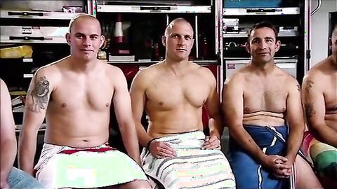 Daddy Bombeiros Get a Testicular Exam by Amateur Medic